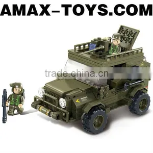 Bd-7530299 Building Block Set Military Jeep Plastic Intelligent Building Block 221pcs thumbnail-1