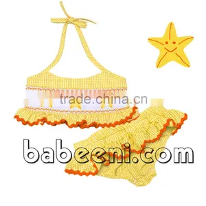 Star Fishes Hand Smocked Bikini for Little Girls thumbnail-1
