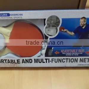 2016 New Design Stretch Net Table Tennis Set With 3pcs Balls and 2pcs Rackets thumbnail-3