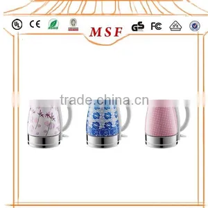 Colorful Ceramic Rose Flower Electric Kettle thumbnail-1