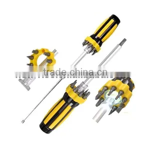 9 in 1 LED Screwdriver Screw Driver Tool With Telescopic Magnetic Pick up Tool thumbnail-1