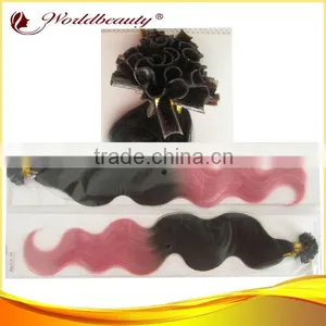 Italy Glue Grade AAAAA Hair Extention,two Tone Color thumbnail-1