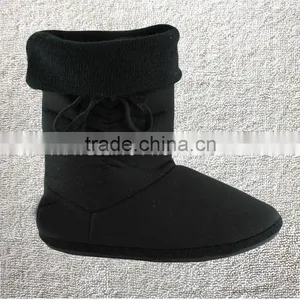 BLACK SLOUCH HOODIE LADIES/WOMENS SLIPPERS/BOOTS/INDOOR FOOTWEAR Jersey Ladies Indoor Boots thumbnail-1