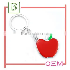 Metal Enamel Apple Keychain for Promotional thumbnail-1