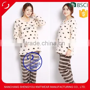 Custom Made Wholesale High Quality Coral Fleece Maternity Set thumbnail-1