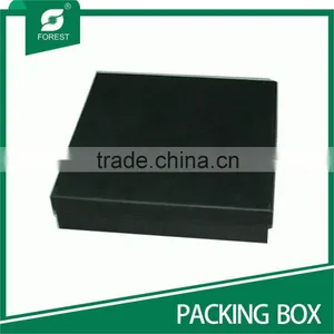 BLACK CARDBOARD PACKING BOX FOR JEWELRY thumbnail-1
