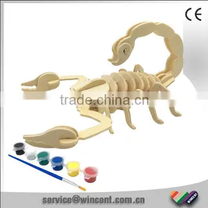 Student Educational Toys Scorpion Wood 3D Animal Puzzle thumbnail-1