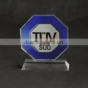 Cutom Size Design Acrylic Clear Trigram Trophy thumbnail-2