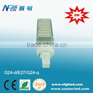 5W Energy Saving Plug-in G24d/G24q/E27 LED Lamp for Replacing Traditional PL thumbnail-1