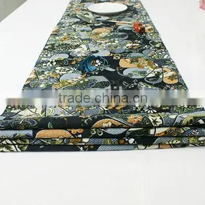Printed Cotton Linen Canvas Table Runner thumbnail-5
