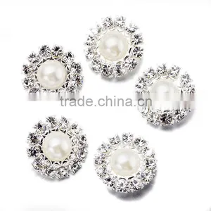 Rhinestone Pearl Button,decorative Pearl Button for Garment Accessories thumbnail-1