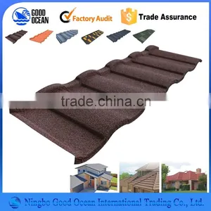 China Construction Material Red Color Zinc Metal Roof Tile , Roofing Tile thumbnail-1