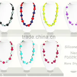 BPA Free Silicone Baby Chewable Baltic Amber Teething Necklace thumbnail-6