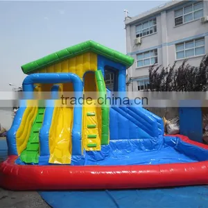 Used Inflatable Water Slide With Swimming Pool Quality Choice thumbnail-1