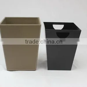 Faux Leather Waste Bin With Metal Insert thumbnail-2