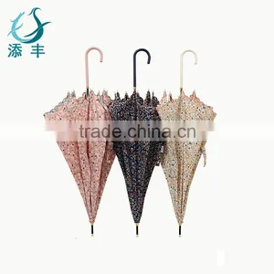 2016 Promotional Fashion Ladies Lace Straight Umbrella thumbnail-1