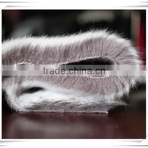 Grey Long Pile Fake Fur Fabric thumbnail-3