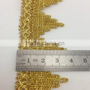 Pyramid Fancy Sewing for Belt Braid Metallic Gold Trim Lace thumbnail-1