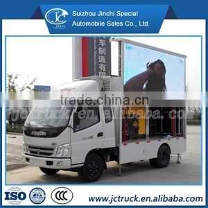 FOTON 4X2 100hp Minintype Ad Truck,Outdoor Mobile Advertising LED Display Screen Truck thumbnail-2