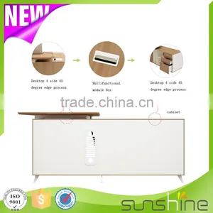 Melamine Manufacturer Luxury Executive Wooden Office Models Of Office Desk ZS-M2410 thumbnail-5
