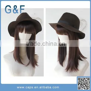 Popular Design Wholesale Women Wide Brim Felt Hat thumbnail-4