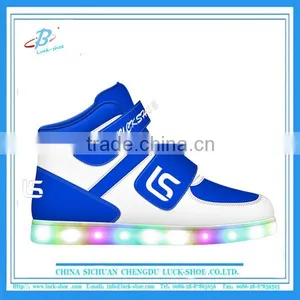 HIGH TOP Kids LED Flat Shoe, Recharging Kids LED Sport Shoe, Wholesale Kids LED Flat Shoe thumbnail-1