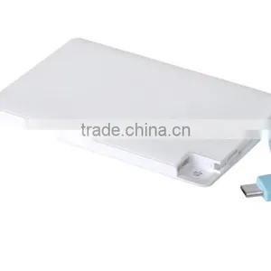 Universal Battery Charger Ultra Thin Card Powerbank Portable Powerbank 2500mah/credit Card Power Bank thumbnail-5
