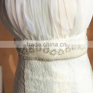 Crystal Beaded Wedding Accessories Rhinestone Wedding Dress Belt Bridal Sash thumbnail-2