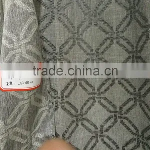 2016 New Arrival Geometry Design100% Polyester Linen Like Jacquard Curtain Fabric thumbnail-1