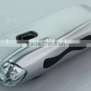3 LED Cranking Dynamo Plastic Flashlight thumbnail-1