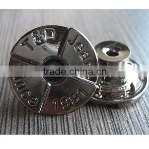 China Manufacturers Fancy Metal Button for Jeans thumbnail-2