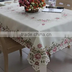 2015 Embroidery Table Cloth Factory, 100% Polyester Table Cloth thumbnail-1