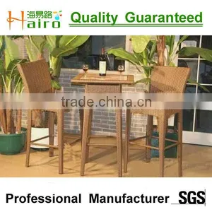 Hot Sale Rattan Wicker Bar Stools With Wood Top thumbnail-1