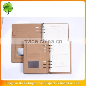 Various Colors Hard Leather Ring-binder Refillable Notebook in Different Sizes thumbnail-3