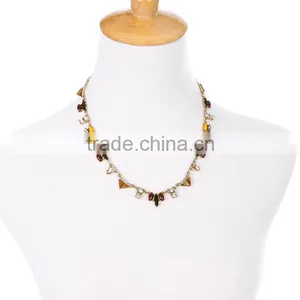 Cheap Wholesale Jewelry 2016 Latest Design Vintage Crystal Necklace for Women thumbnail-6