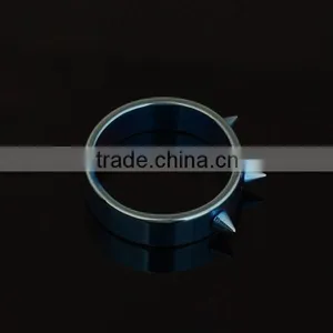 Blue Spikes Stainless Steel Ring thumbnail-3