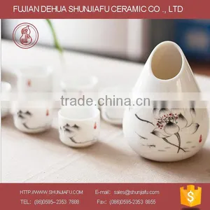 Chinese Painting Ceramic Sake Set ,Japanese Sake Set thumbnail-1