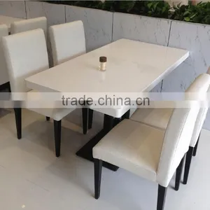 Manufacturer Soid Surface Fast Food Restaurant Furniture Mcdonald's Kfc Table, Artificial Marble Top Dining Table thumbnail-4