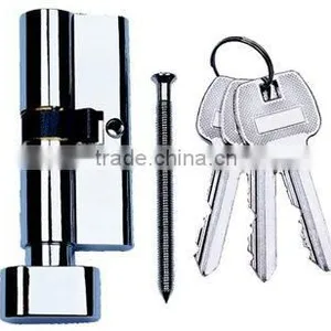 Brass Cylinder Bright Chrome Finish With Flat Type Knob thumbnail-1
