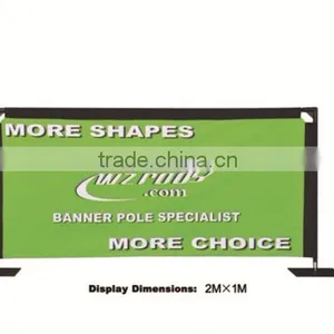 Printed Flag Banner Frame Barrier thumbnail-2