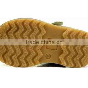 High Quality Brown Crochet Baby Open Sandals With Genuine Leather thumbnail-5