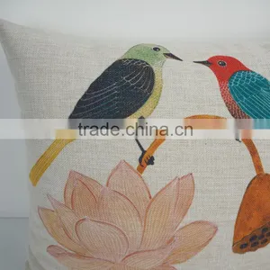 Custom Bird Design Digital Print Wholesale Pillow Case With Plain Style thumbnail-4