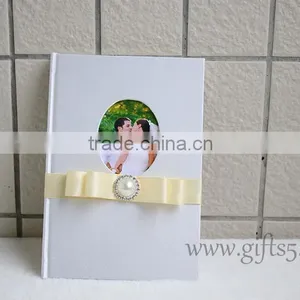 Custom Handmade Wholesale Wedding Guest Books With Silk Hardcover thumbnail-3