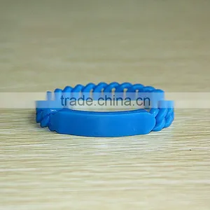 Colorful Braided Bracelet With Blank Band Silicone Construction thumbnail-2