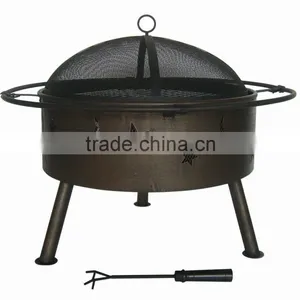 Cold Rolled Steel Metal Type Round Fire Pits With Cover thumbnail-2