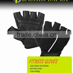 LEATHER FITNESS GLOVES WITH PADDING thumbnail-1