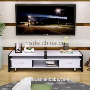 White and Black Modern tv Stand thumbnail-2