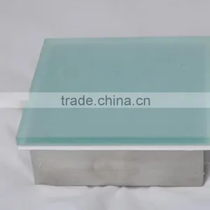 3 Years Warranty 100*100 DC24V White Blue Color Square Led Floor Tile Light Led Glass Brick thumbnail-2
