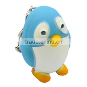 Promotional Owl Shape Led Keychain Lights With Sound Flashlight Torch thumbnail-1