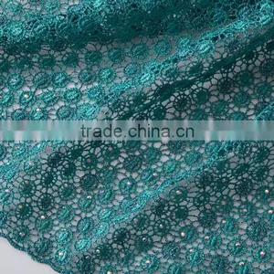 Professional Cotton Polyester Eyelet Embroidery Lace Fabric French Wedding Dress Lace African Net Lace Fabrics Chemical Lace thumbnail-1